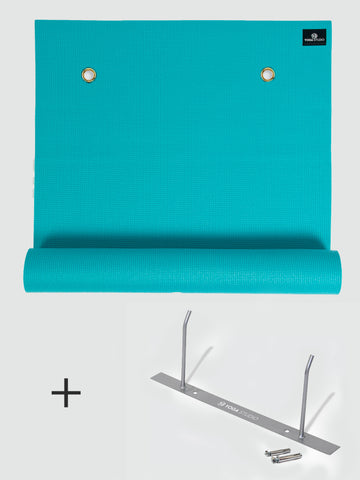 Yoga Studio 10x (EYELETTED) Sticky 4.5mm Yoga Mats + Wall Bracket